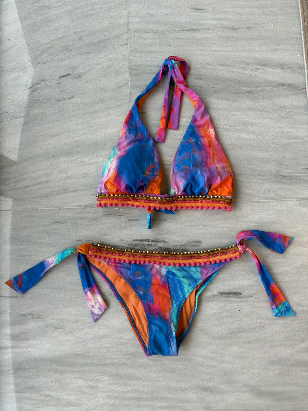 Zingara Multi Color Bikini Size Small